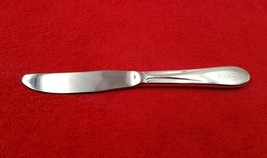 Vintage Silverplate Youth Knife w/ H Monogram & Leaves ~ Flatware Silverware 7"  - $8.90