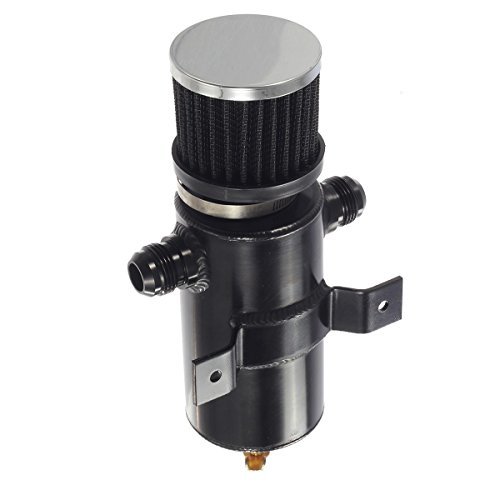 750ML Aluminum Baffled Oil Catch Can Breather Can With Drain Valve W