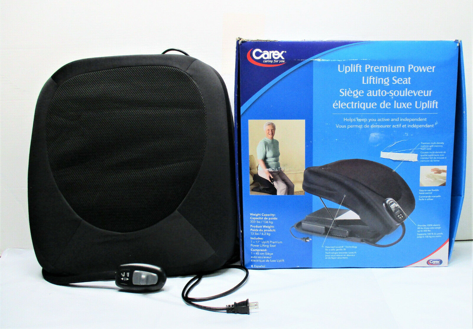 Carex PS3017 Uplift Premium Power Lifting Seat with 300 Pound Capacity
