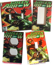 Green Arrow Comic Book Light Switch Duplex Outlet Cover Plate & more Home decor