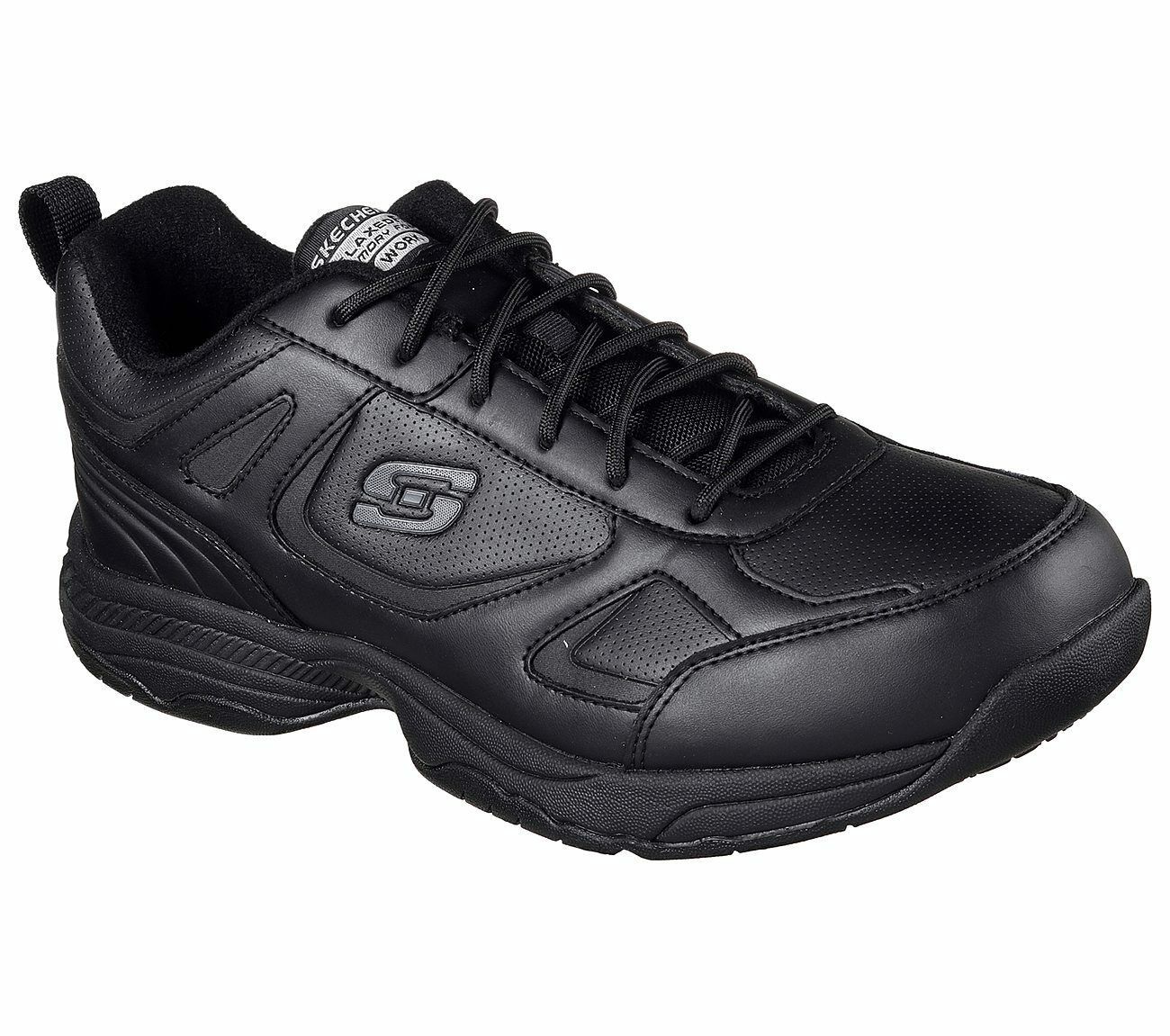 77111 Black Skechers shoes Memory Foam Work Men Comfort Slip Resistant