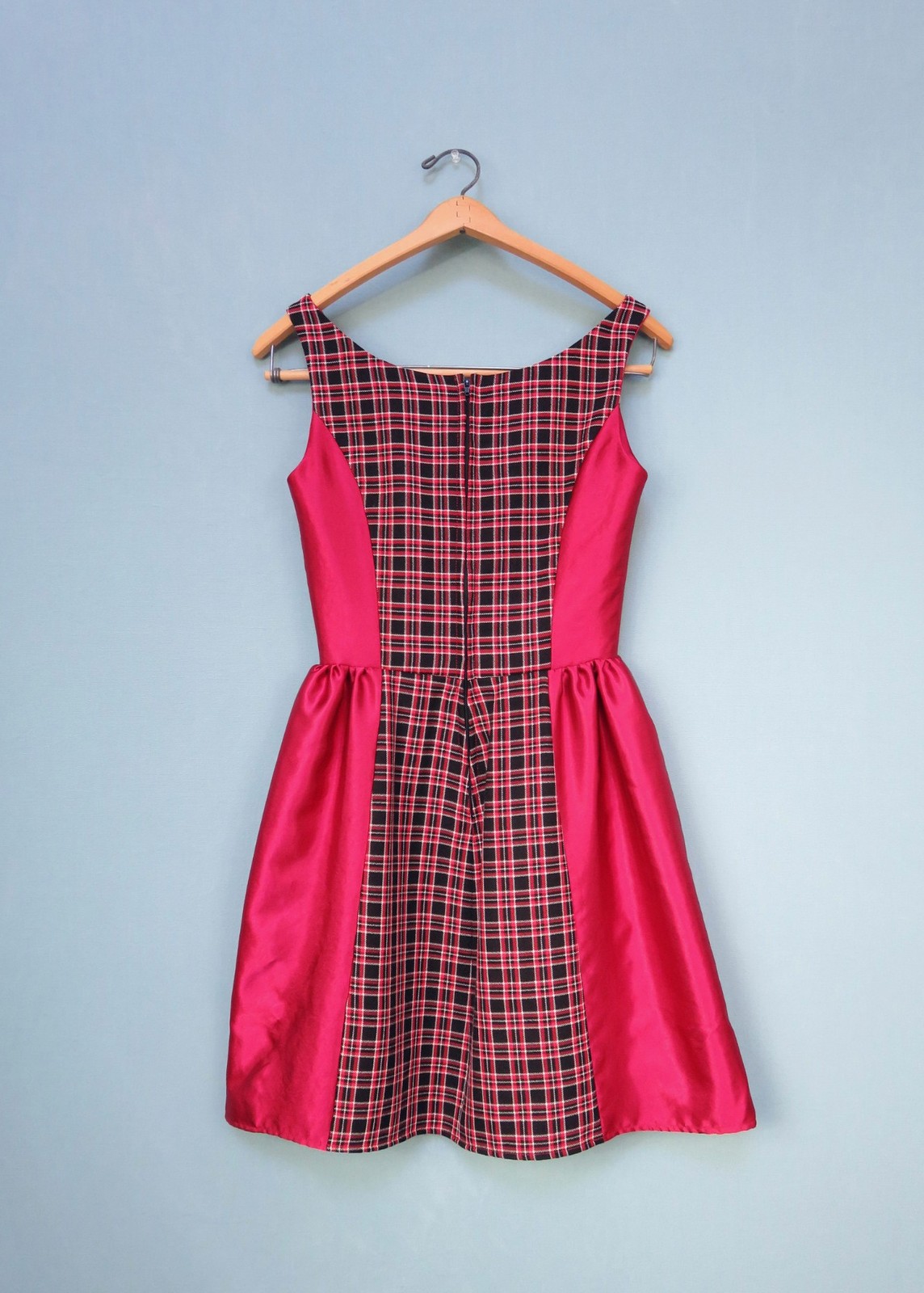 Red Plaid Dress - 50s Style - Plaid Dress - FREE SHIPPING - Dresses