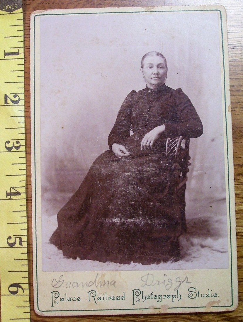 Primary image for Cabinet Card Pretty Grandma Driggs in Chair! c.1866-80