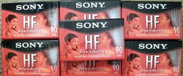 Lot of 7 new Sony HF High Fidelity Blank Audio Cassette Tapes 90 Min Normal Bias - $23.76