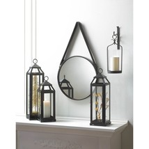 HANGING MIRROR WITH FAUX LEATHER STRAP - $47.00