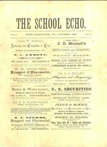 Randolph VT School Echo 1880 newspaper Vol I ephemera antique - $26.00
