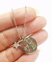 American Eagle Love medallion pendant star charm Dainty thin necklace. - $3.00
