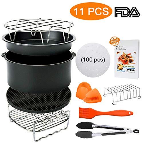 8 Inch Air Fryer Accessories,Blusmart 11 pcs Deep Fryer Accessories Set ...