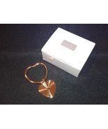 AVON Gold Tone Dangling Heart Key Ring - $3.95