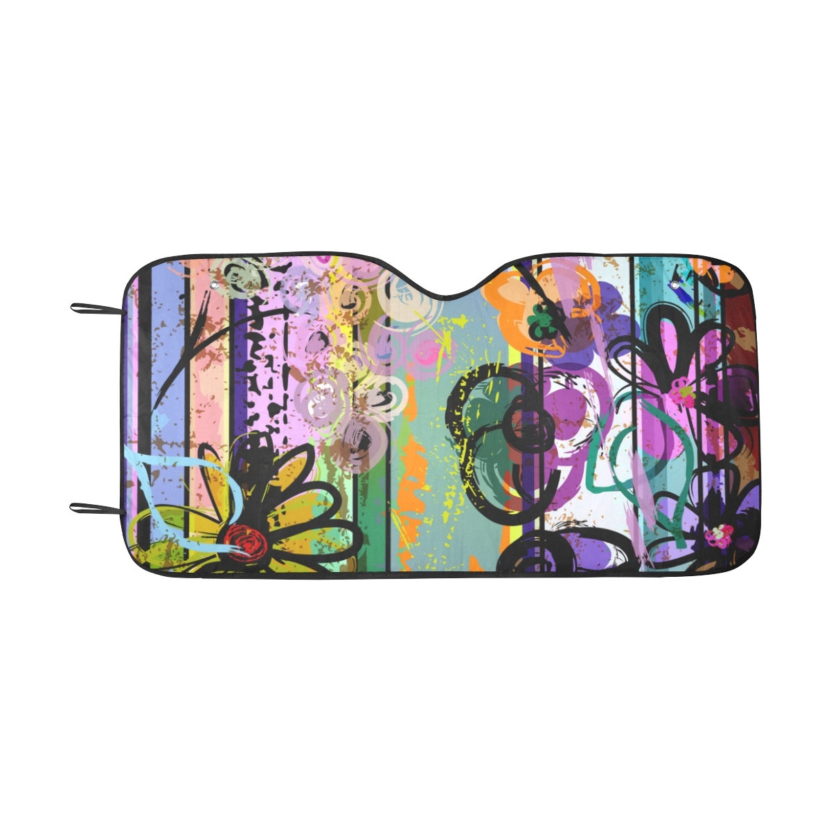 Car Sun Shades For Windshield Art Creative Vertical Line Graffiti ...