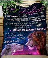 Lion Galaxy To My Husband I Love You To The Moon &amp; Back Blanket Gift For... - $41.53+