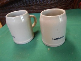 Great Collectible Set of 2 LUFTHANSA Beer Mugs - $14.44