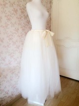 6 Layered IVORY Tulle Skirt Bridal Tulle Skirt Plus Size Wedding Skirt Separate image 5