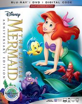 The Little Mermaid Disney Blu-ray + DVD + Digital Code + Slipcover NEW - $8.45
