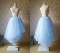 FUCHSIA PINK Irregular Fluffy Petticoat Tulle Skirt Adult Tutu Prom Skirt image 12