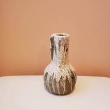 Stoneware Pottery Jug Vase with Handle, White Drip Glaze, Pitcher image 2