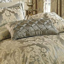 Croscill Traviata Luxury Buttoned Lattice Weave Decorative Toss Pillow - $37.00