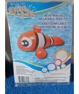 New Splash &amp; Swim  36&quot; Ride on Inflatable Pool Toy Beach  Clown Fish  NEW - $5.49