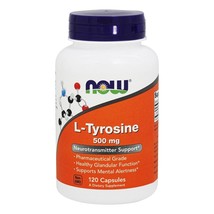 NOW Foods L-Tyrosine 500 mg., 120 Capsules - $13.09