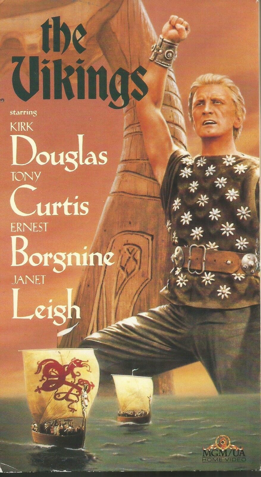 The Vikings (VHS TAPE) KIRK DOUGLAS TONY CURTIS ERNEST BORGNINE JANET ...