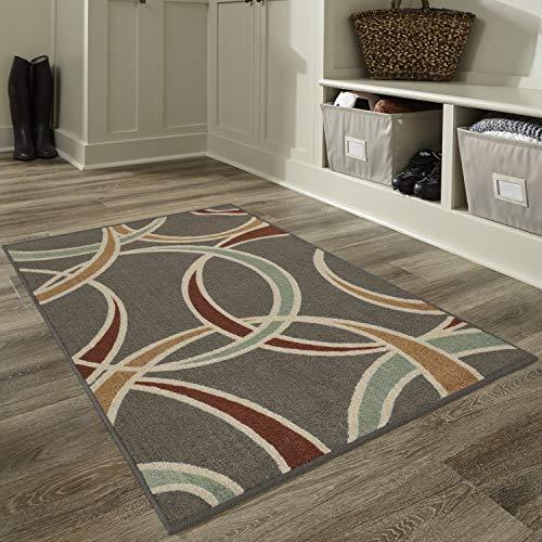 Maples Rugs Kitchen Circle 2'6 x 3'10 Non Skid Washable Throw Rugs