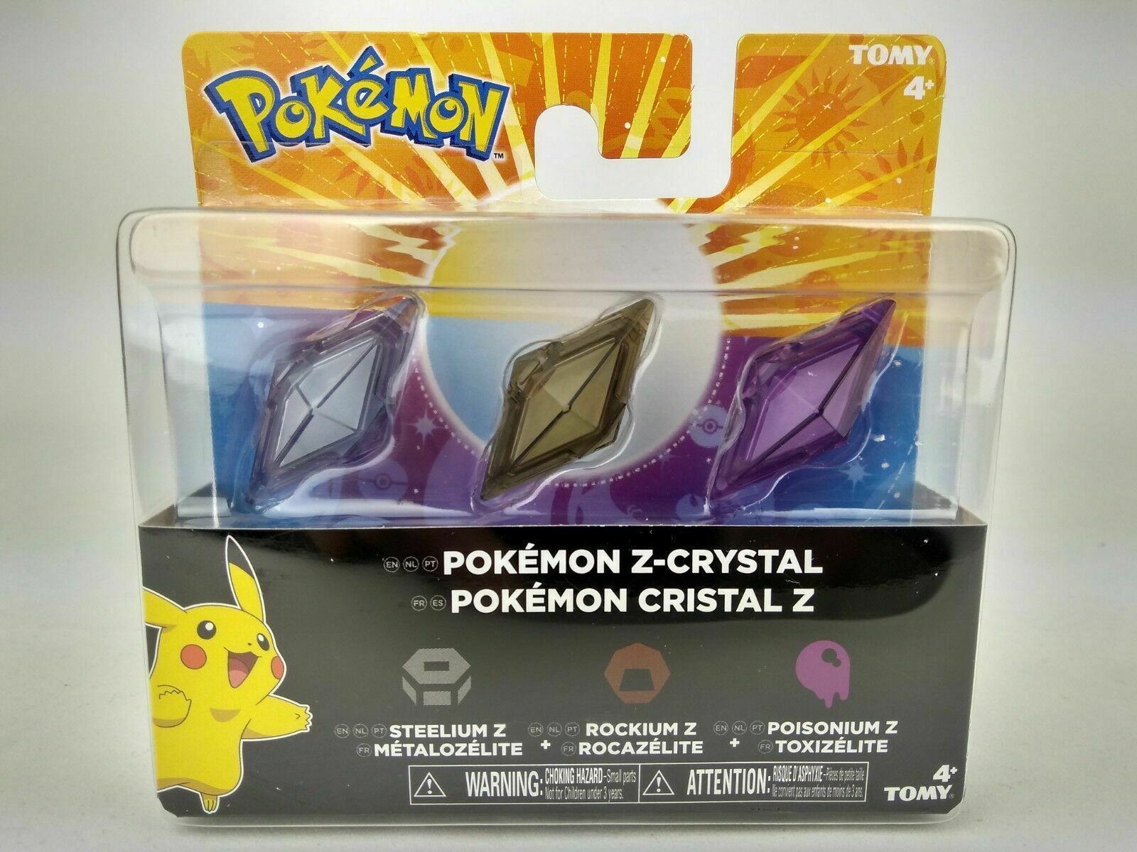 POKEMON Z CRYSTALS 3 PACK STEELIUM ROCKIUM POISONIUM TV AND MOVIE