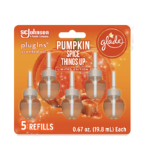 Glade PlugIns Refill Oil, Pumpkin Spice Things Up, Pack of 5,(.67 Fl. Oz/Bottle) - $28.95