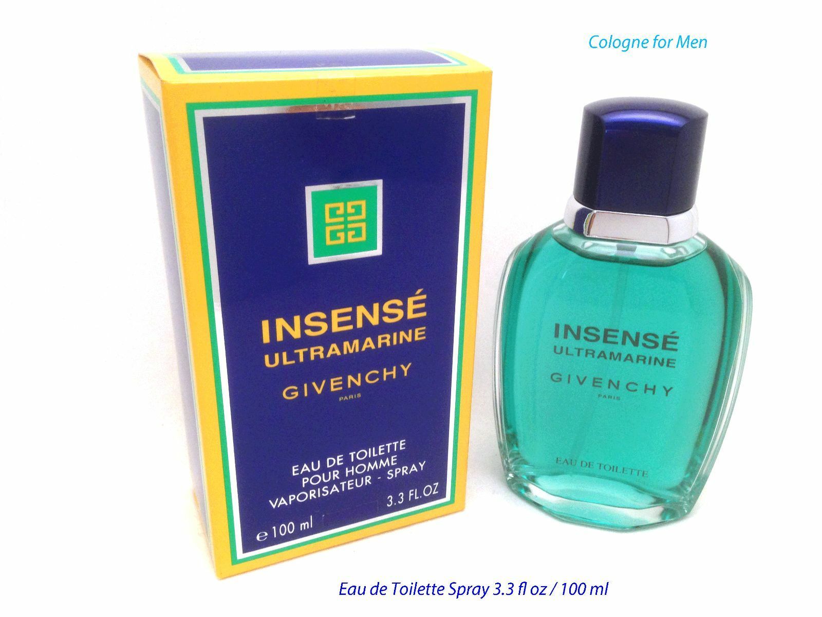 INSENSE Ultramarine Givenchy Cologne for Men EDT Spray 3.3 oz New in Box Men
