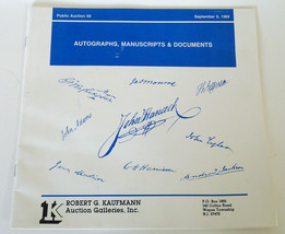 Kaufmann auction catalog autographs manuscripts documents No 59 1989 vin... - $12.00