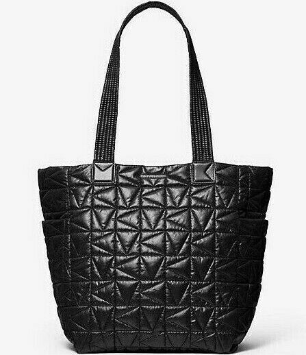 Michael Kors Winnie Quilted Nylon Black Large Tote 35T1TW4T3C $398 Retail FR