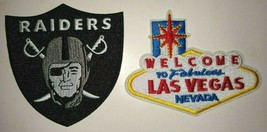 Oakland Raiders~Welcome to Las Vegas~Embroidered PATCH Set~~Iron or Sew On - $7.79