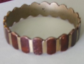 Vintage Brass and Wood Finish Bracelet - $9.99