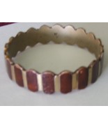 Vintage Brass and Wood Finish Bracelet - $9.99