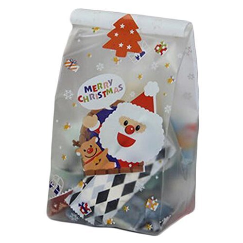 50 Pcs Christmas Cookie Making Supplies Wedding Biscuits Gift Bag Candy Bag -A3