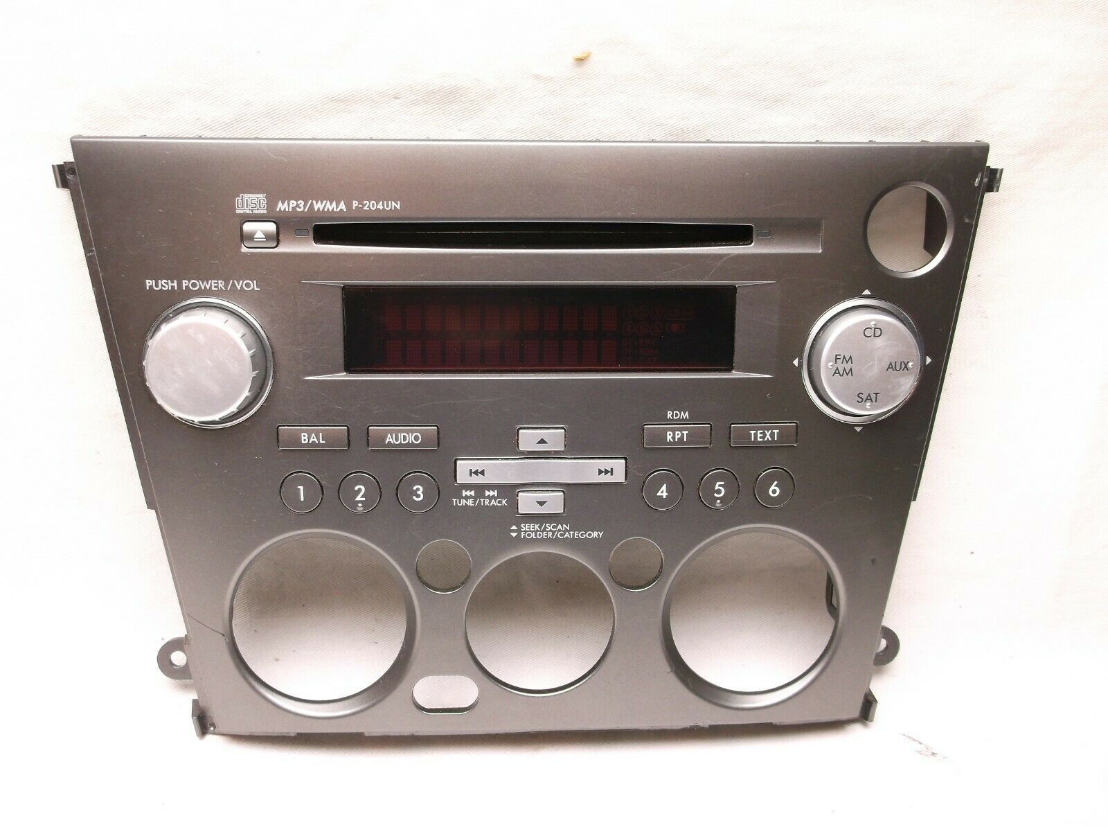 07-09 SUBARU LEGACY  AM-FM-CD/RECEIVER/MP3/WMA/FACE PLATE/PANEL ONLY - $20.00