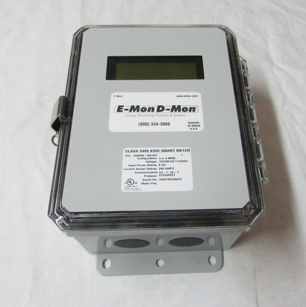 EMon DMon E34208200R01KIT Class 3400 KWH Smart Meter, 120/208/240V