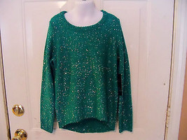 Jordache Hi-lo Deep Aqua Sequence Sweater Size S (6/6X) Girl&#39;s NEW LAST ONE - $18.48