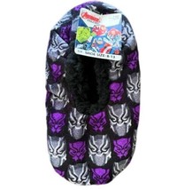 Black Panther Avengers Boys Fuzzy Babba Slippers Size S/M (8-13) Or M/L (13-4) - $11.99