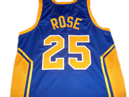 Derrick Rose #25 Simeon High School Men Basketball Jersey Blue Any Size image 5