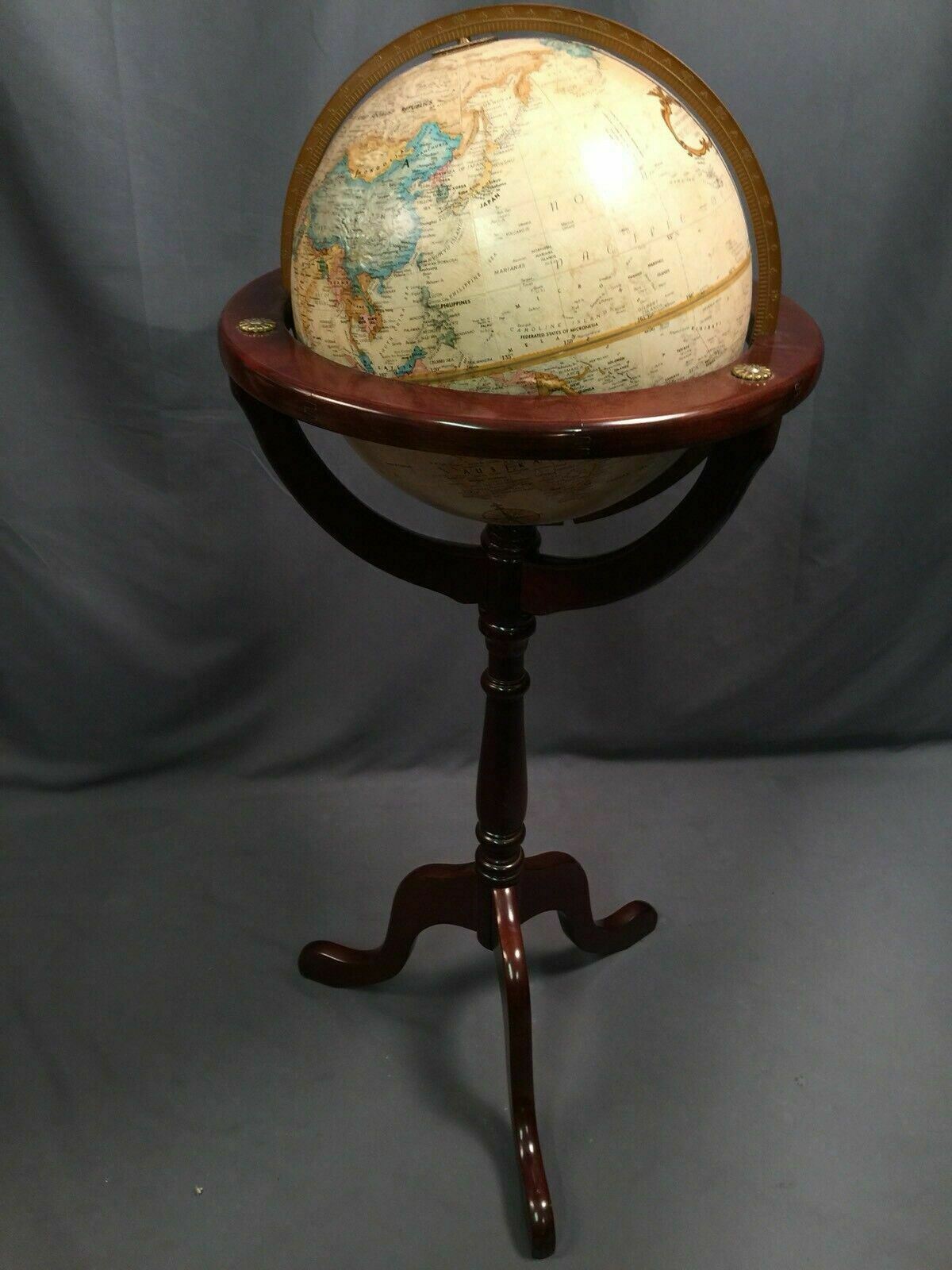 Bombay Company Wooden Floor Globe Vintage Replogle World Classic ...