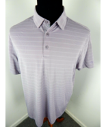 Champion C9 Mens Polo Shirt XL Lila Striped  Activewear Stretch - $13.50