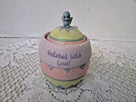 PRECIOUS MOMENTS 2001 ENESCO HATCHED WITH LOVE EASTER EGG 4&quot;   LotD - $8.86