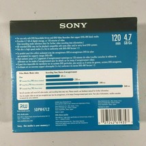 Sony DVD + Rewritable Blank Media 5 Pack 120 Minutes Or 4.7 GB Storage 4... - $21.83