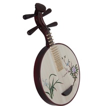 Yueqin Moon lute moon guitar painted Chinese traditional musical instrum... - $359.00