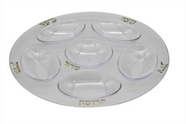 Transparency Acrylic PASSOVER SEDER Dish Jewish traditional Plate Hebrew... - $19.77
