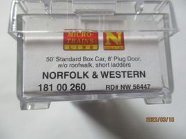 Micro-Trains # 18100260 Norfolk & Western 50' Standard Box Car. N-Scale image 6