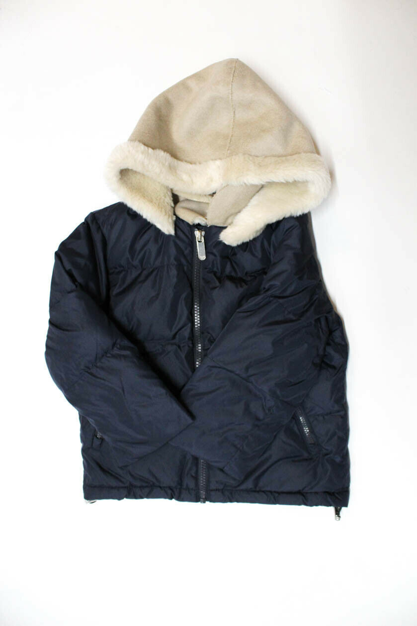 Healthtex Toddler Boys Blue Cozy Sherpa Zip Hoodie Faux Fur NWT Size 2T,3T coat 