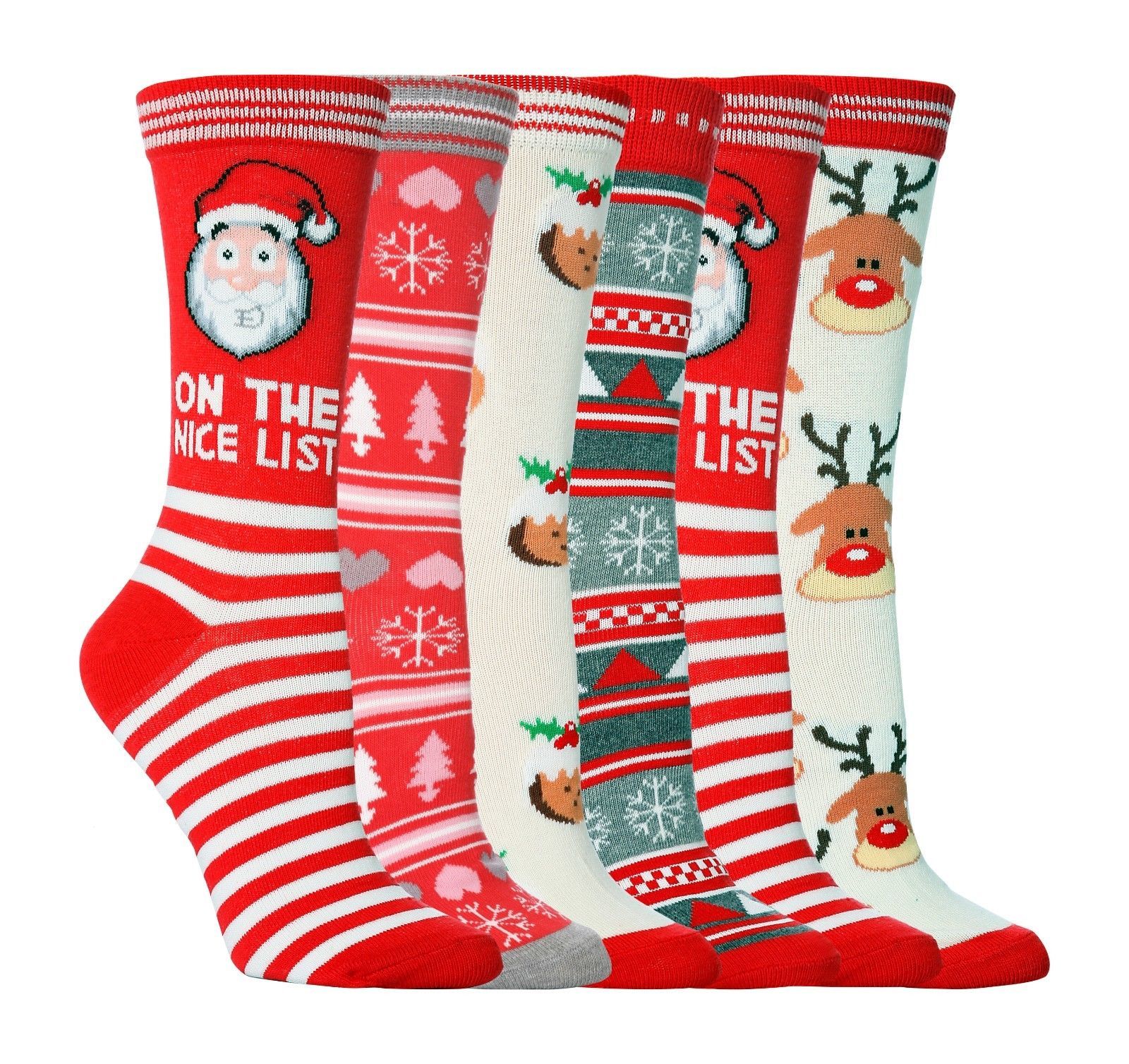 Sock Snob - Womens Fun Cute Novelty Christmas Winter Cotton Crew Socks, 5-9 US
