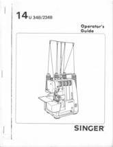 Singer 14u 34B/234B Serger Operator&#39;s Guide Manual Hard Copy - $11.99