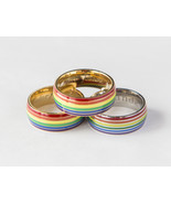 Gay Pride Rainbow Ring Equal Love Gift Gay pride gift Lesbian pride gift... - $22.00